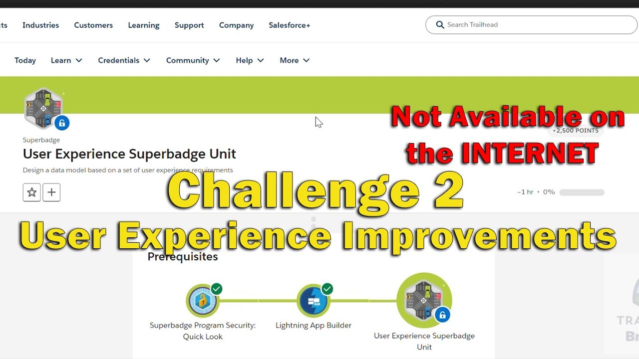 User Experience Superbadge Unit - Challenge 2 - User Experience Improvements