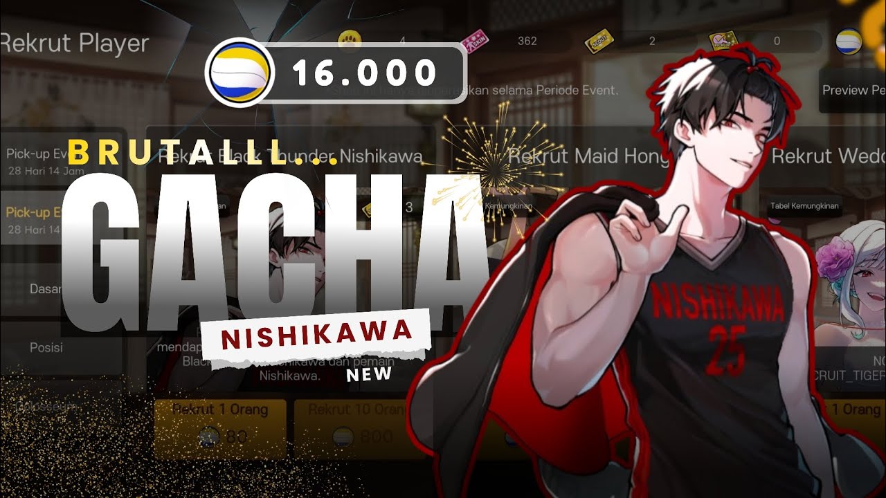 Gacha Brutal Skin Nishikawa Black & Hongsi Sampai Dapat!! - The Spike Cross