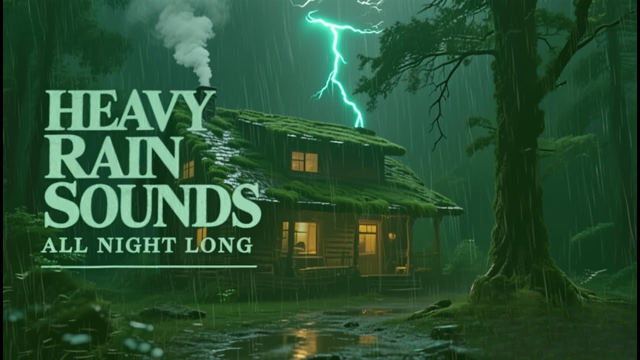 Rain and Thunder Sounds — Violent Forest Storm Ambience, Rain Sounds For Sleeping