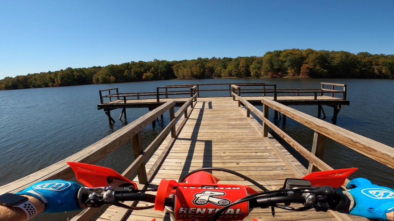 Dirt Bike Riding Trace State Park. Fall weather = Broken Levers