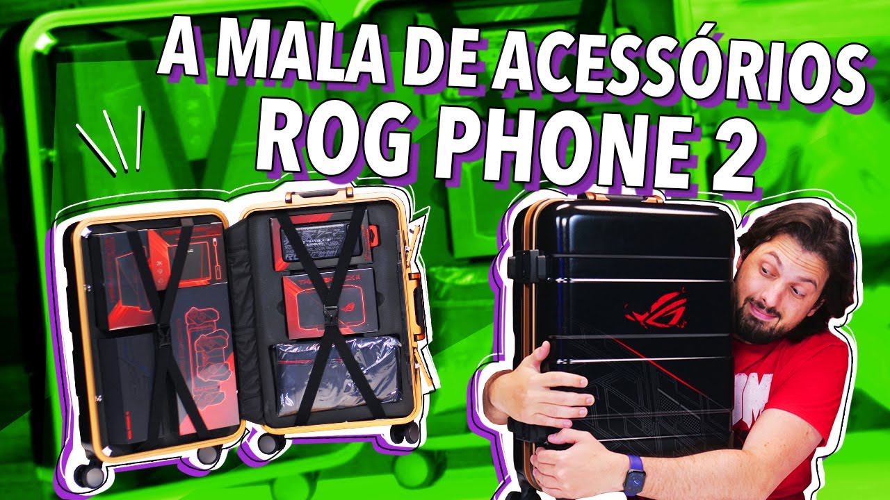 ROG PHONE II: A MALA COM TODOS OS ACESSÓRIOS! (UNBOXING)