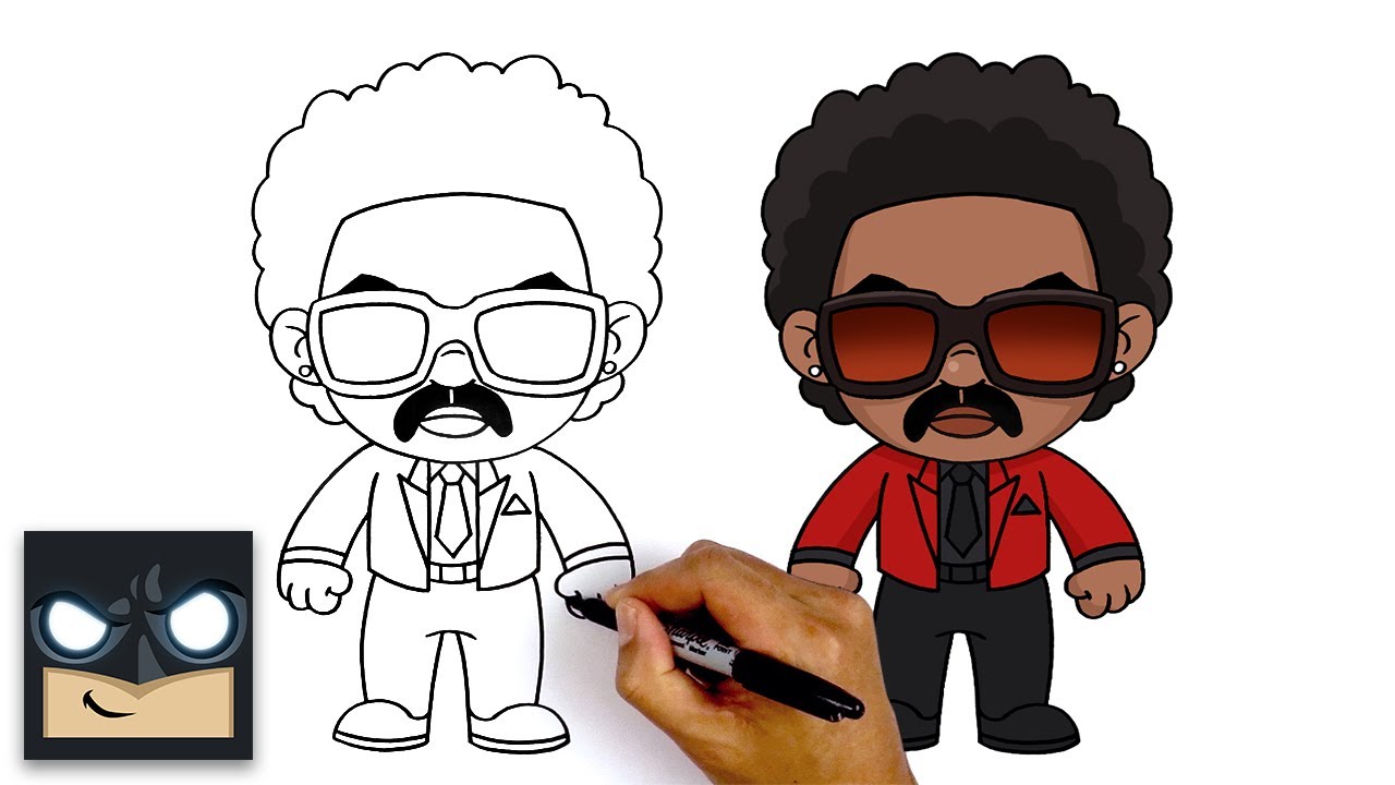How To Draw The Weeknd | Blinding Lights