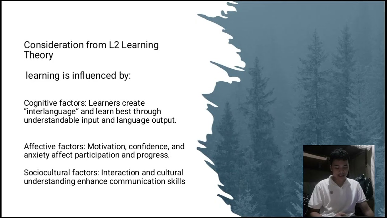 "Consideration from L2 learning theory" and  "Making Assessment Learning Oriented"