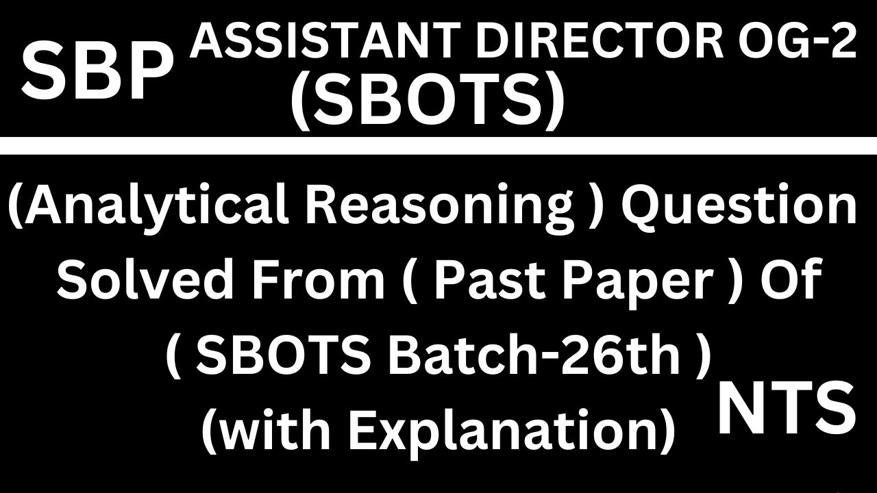 sbp sbots past paper || sbp sbots preparation || state bank of pakistan og2 test prepration#sbpjobs