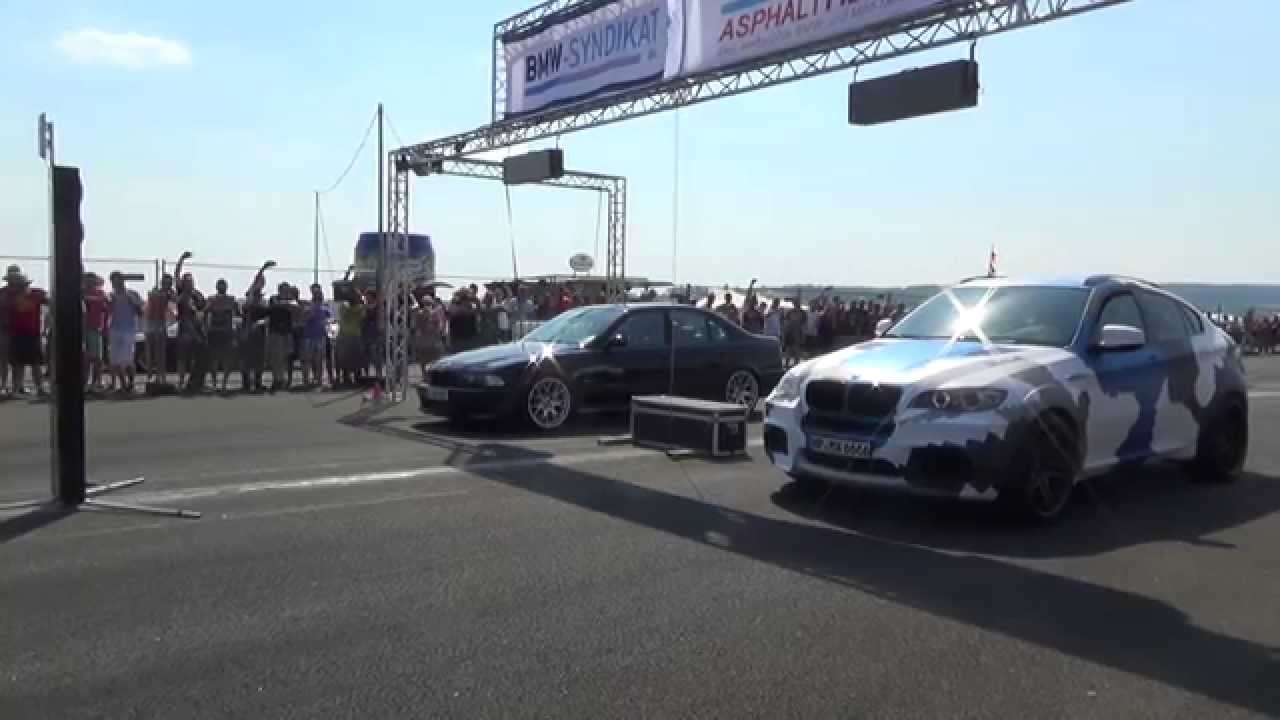 BMW-Syndikat Asphaltfieber 2014 Obermehler - BMW X6M Vs. E49 M5