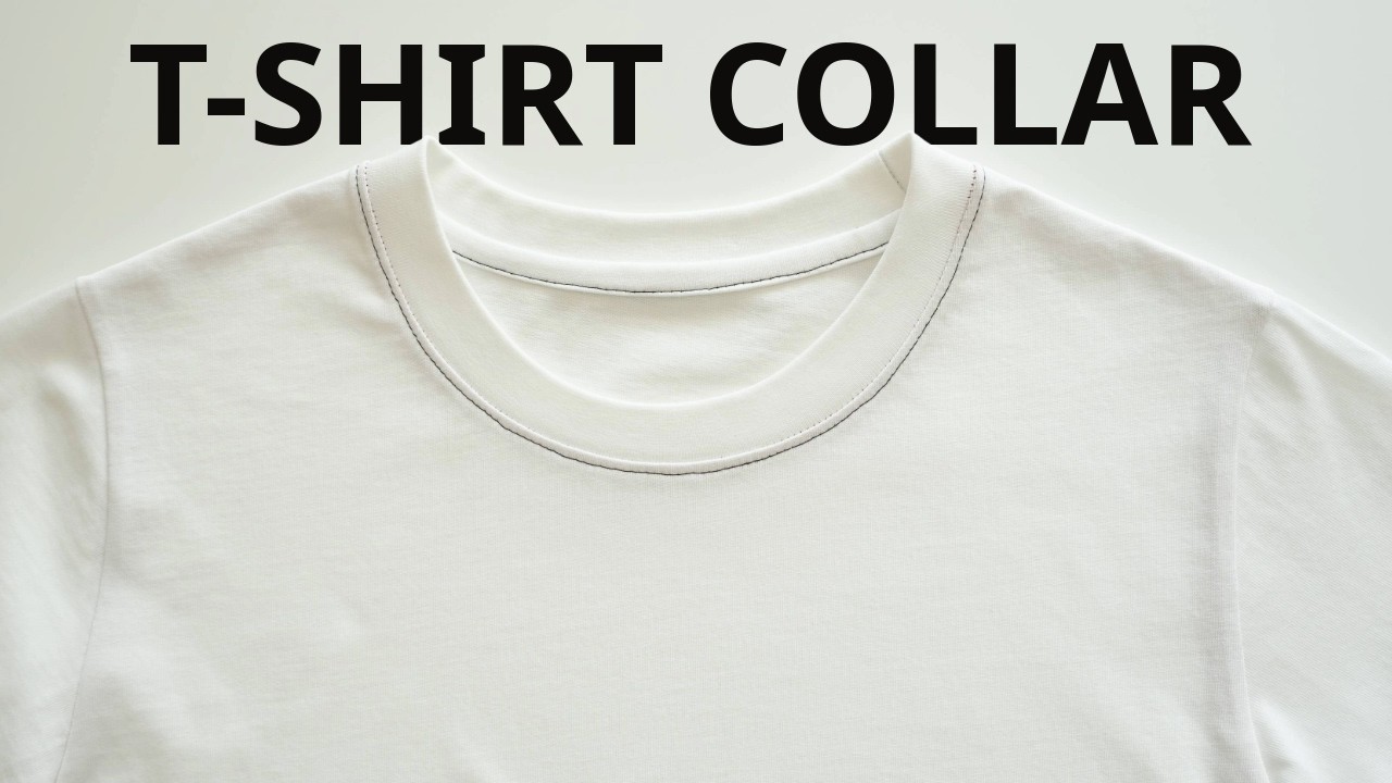 How to sew T-shirt collar with back neckline cover (my favourite technique!)