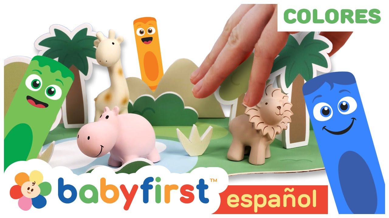 Colores en español para niños | Pandilla de Colores | animales salvajes y mas | Babyfirst Español