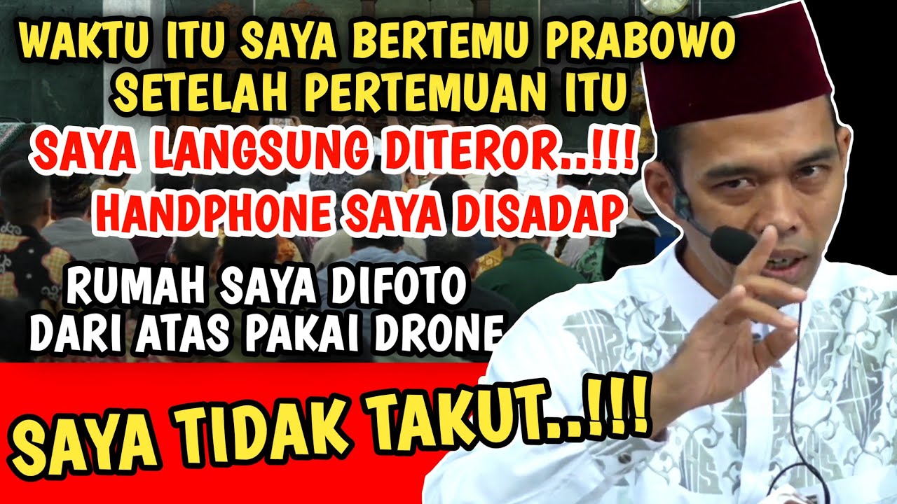 Handphonenya disadap, Rumah diintai pakai drone, UAS cerita blak blakan..!!!