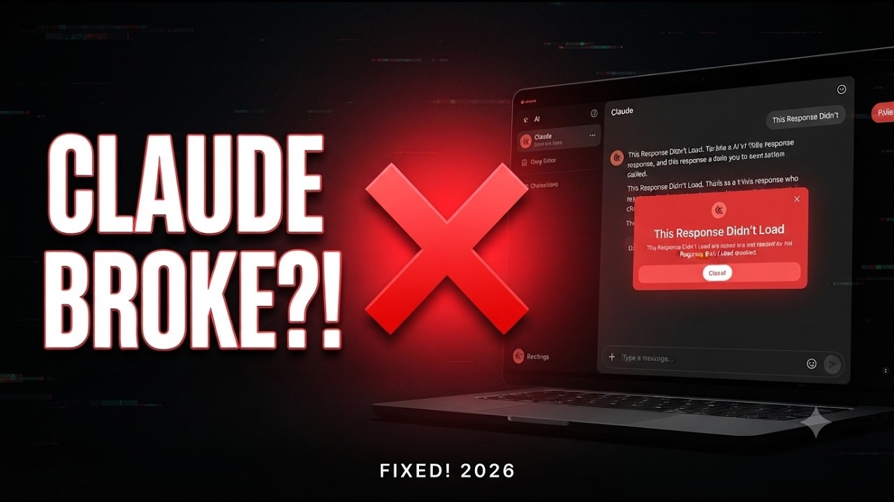 Claude AI Down? &ldquo;This Response Didn&rsquo;t Load&rdquo; Error FIXED! | Working Fix 2026