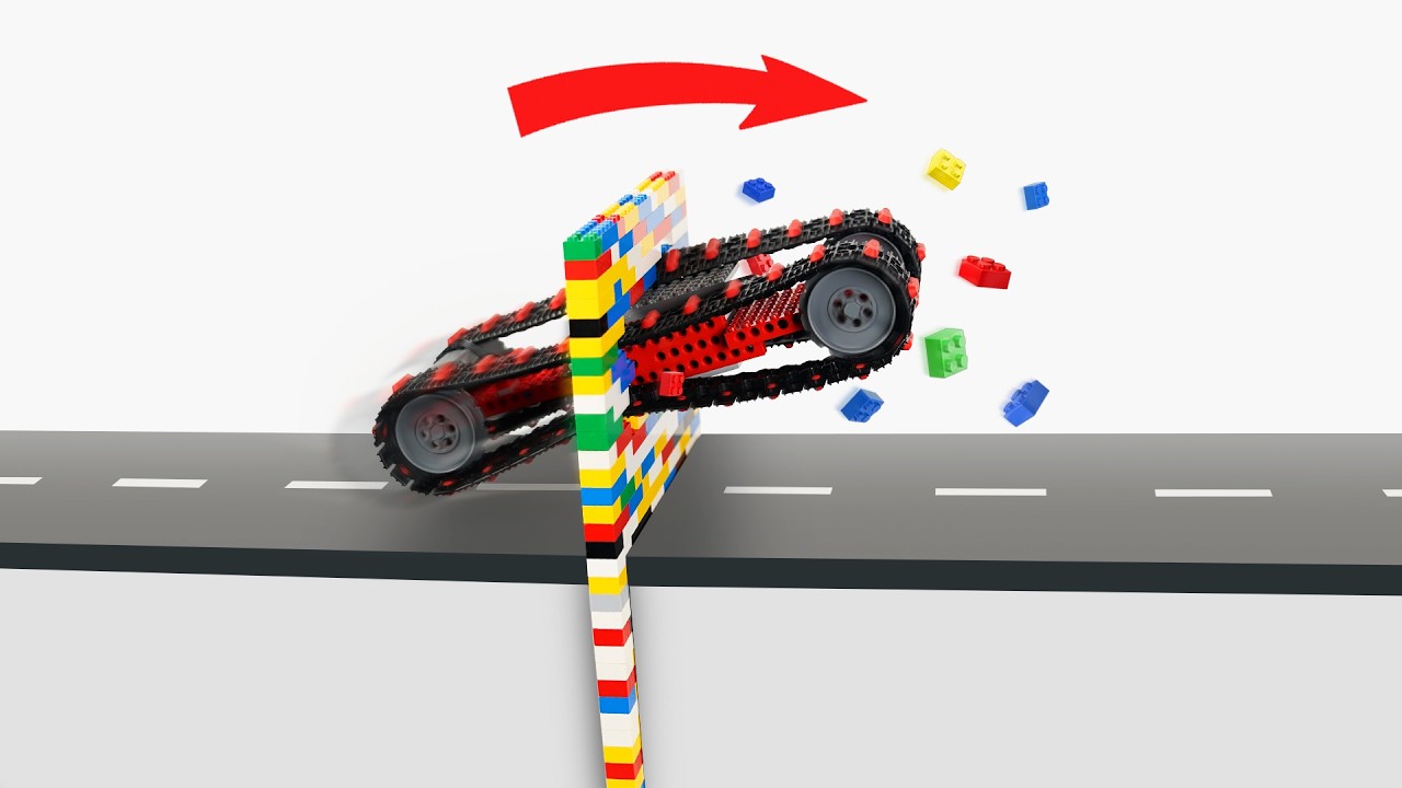 5 Lego Vehicles vs 5 Obstacles