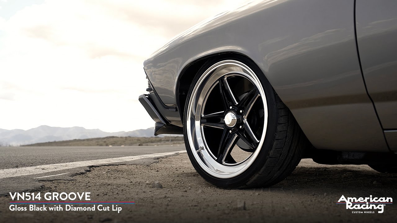 American Racing VN514 Groove | 20x8.5 // 20x10 | Gloss Black w/ Diamond Cut Lip | Chevrolet Chevelle