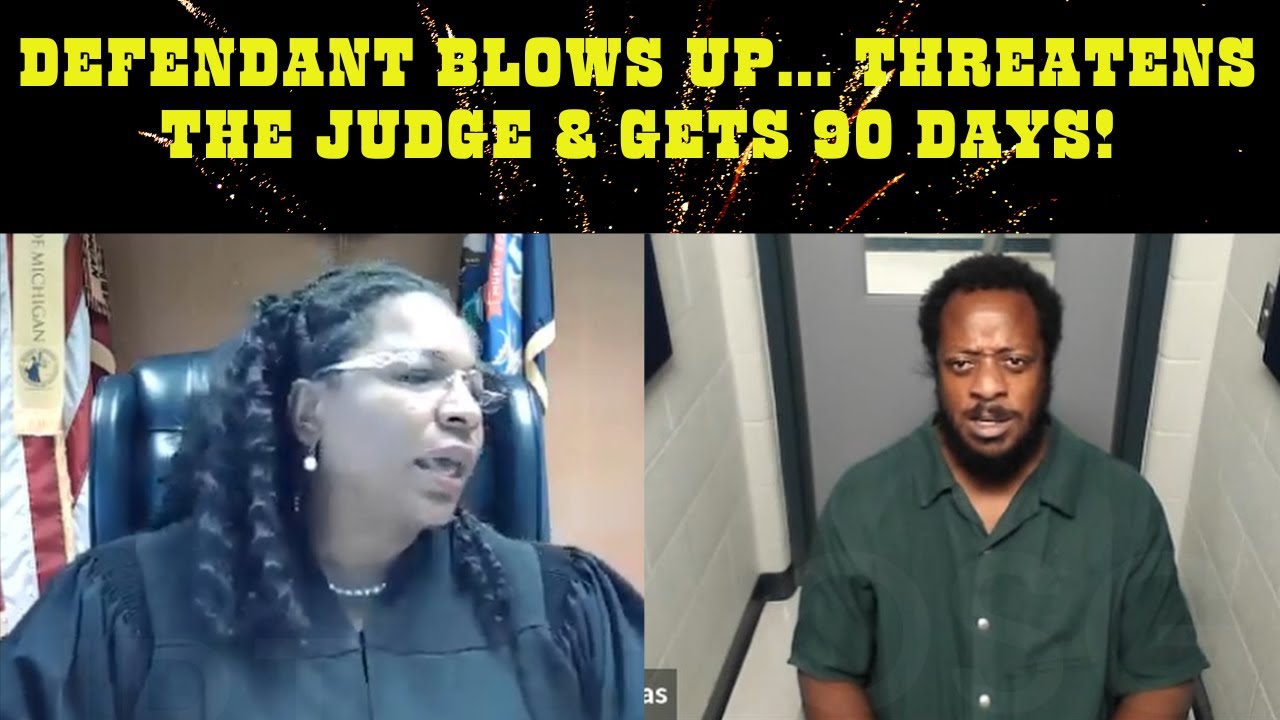 Defendant BLOWS UP then Absolutely Loses it, THREATENS the Judge And Gets 90 Day CONTEMPT !!!