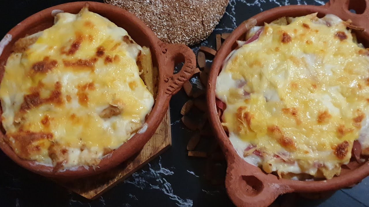 pasticcio Italien au poulet, charcuterie et viande haché  باستيشيو الاطالي بالدجاج  و باللحم