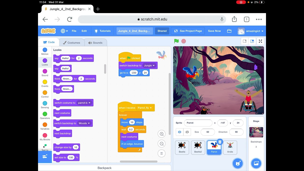 Adding more than 1 background to Scratch