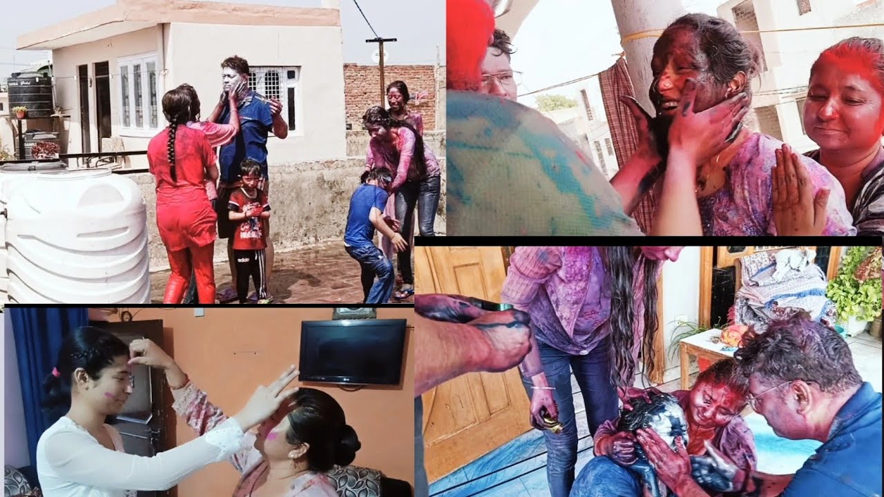 Holi special vlog💖|Bhoot baan gaye saab😂#video #minivlog #videoviral #vlog #funny #happy #holi #mini