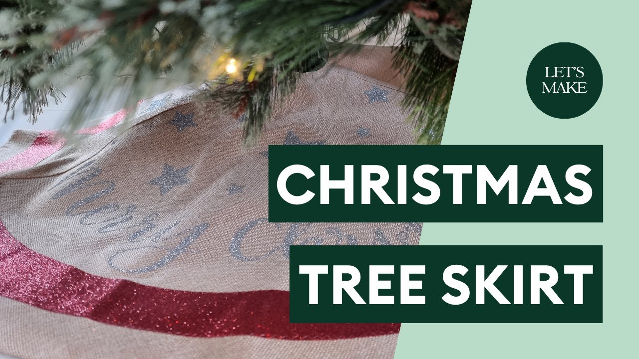 How to make a Christmas tree skirt with Cricut!