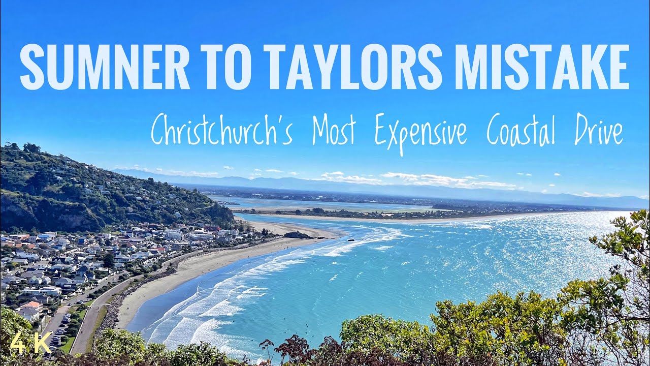 Sumner to Taylors Mistake | Drive Through Scarborough, Christchurch's Most Expensive Suburb | NZ 4K