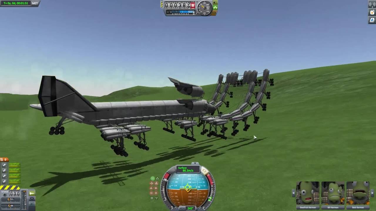 KSP Off Road High Speed Jet Powered Vehicle (90m/s over hills)