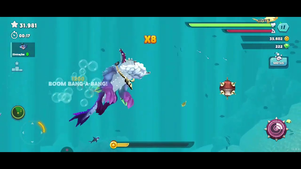 Jogando Hungry Shark