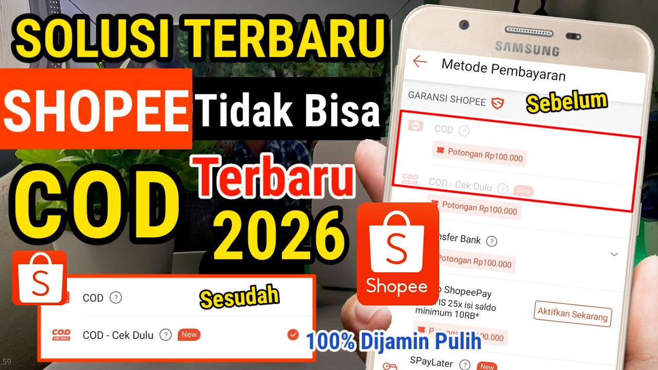 SOLUSI❗KENAPA SHOPEE TIDAK BISA COD 2026,SHOPEE TIDAK BISA COD, CARA MENGATASI SHOPEE TIDAK BISA COD