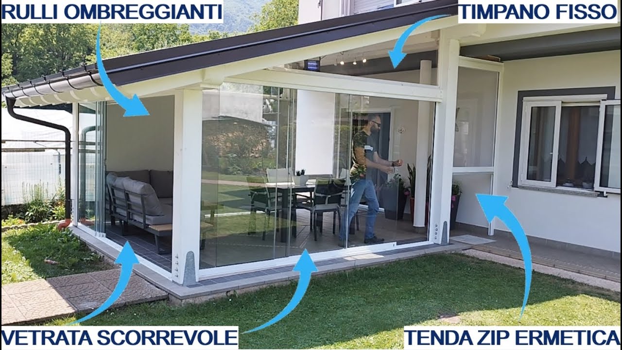 VETRATE, ZIP ERMETICHE, TIMPANI FISSI, RULLI OMBREGGIANTI… TUTTO IN UN PORTICO!