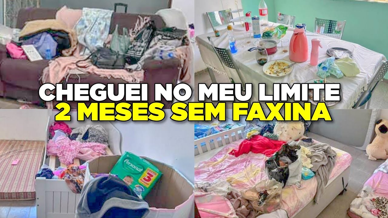 FAXINA PESADA COMPLETA NA CASA TODA // 2 MESES SEM FAXINAR / FICOU NESSE ESTADO // ESTAVA UM LIXO 🤢🥵