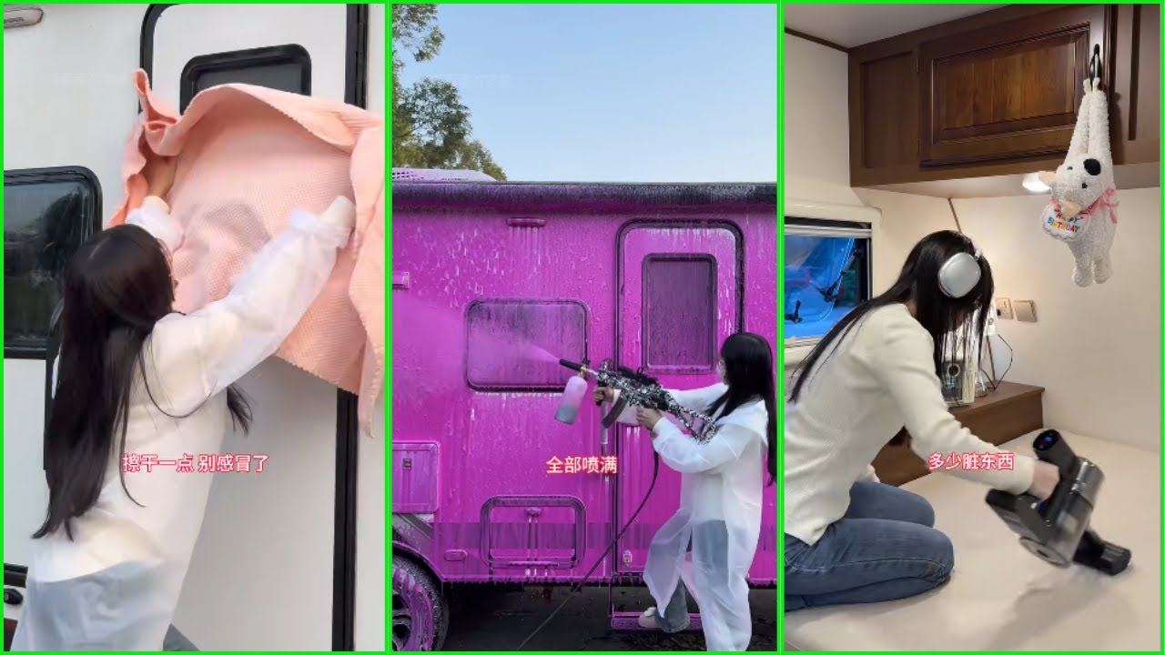 Cleaning Challenge🧽Indulge in a Luxury RV🚗#campingvlog #camping #cleaning #diy