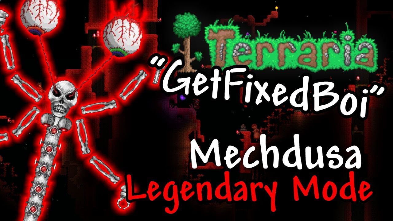 Mechdusa Boss Fight // Get Fixed Boi Legendary Master Mode // Terraria