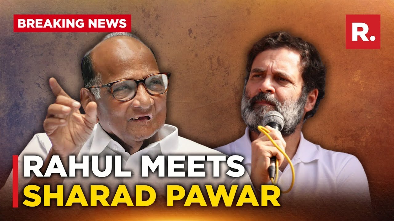 Congress leader Rahul Gandhi meets Sharad Pawar post NCP coup in Maharashtra