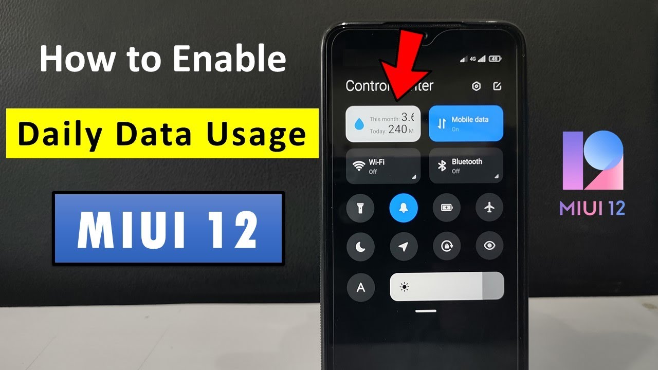 How to Enable Data Usage in MIUI 12 | Show Daily Data Usage on Notification Bar