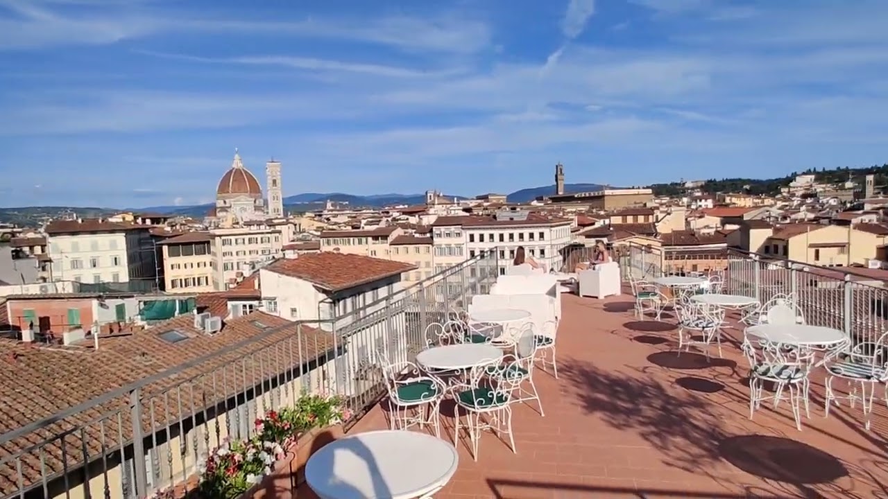 Rooftop terrace, Florence, Italy, Hotel Croce di Malta. #florence #firenze
