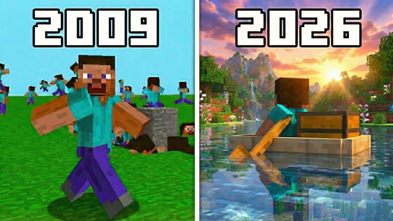 Minecraft Evolution 2009&ndash;2026 😱 | From Version 0.1 to 26.0 Explained!
