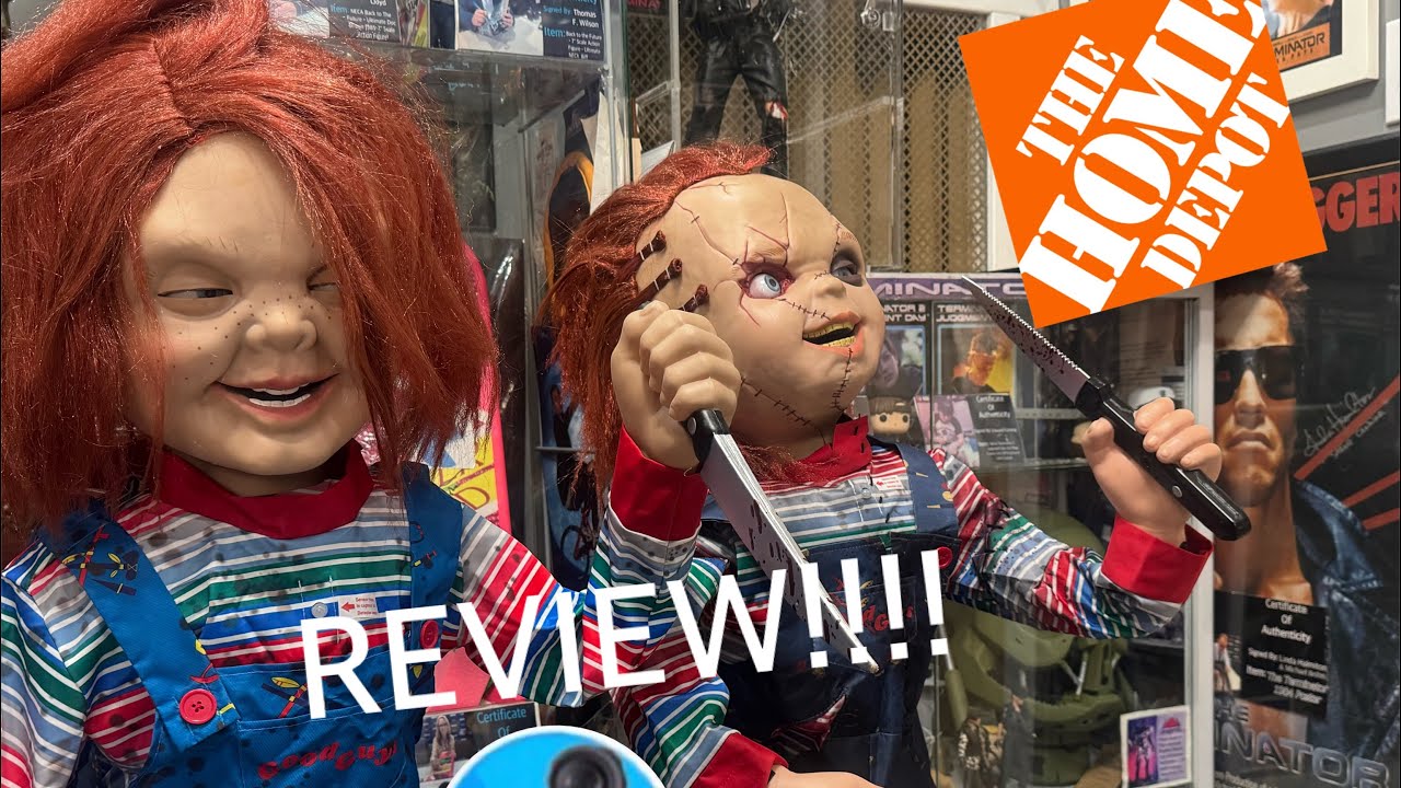 HOME DEPOT - Scarred And Angry Chucky Doll Animatronic 2024/2025 Halloween Line Comparison!!!!