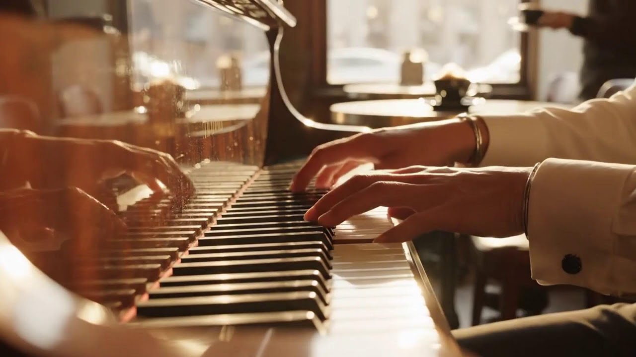 Tranquil Snowy Jazz Piano ⛄ Cozy Winter Cafe Music for Deep Peace & Study
