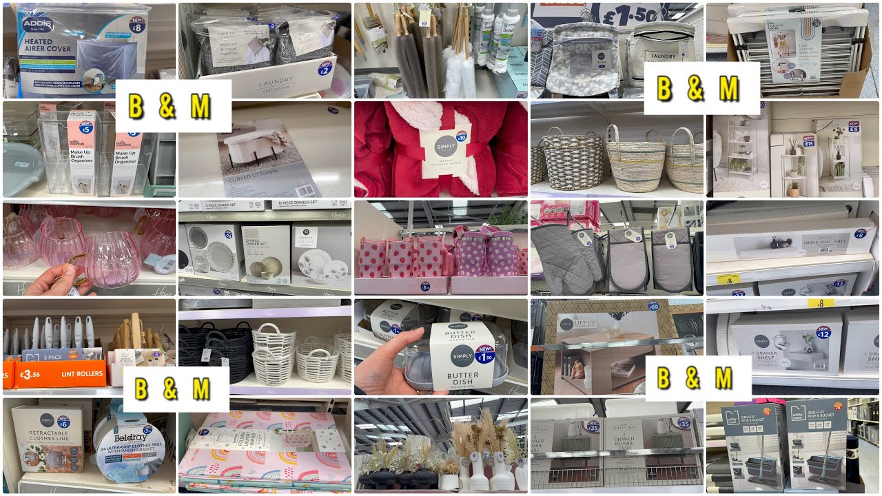 ♦️B & M♦️NEW COLLECTION IN STORES😍STORAGE ,ORGANISING ,LAUNDRY ITEMS and FURNITURE♦️March 2025
