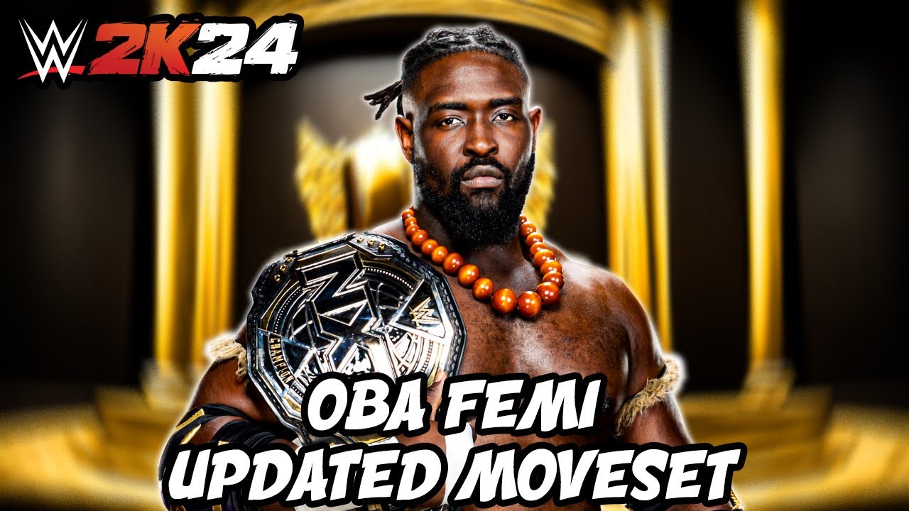WWE 2K24 Oba Femi Updated Moveset + Superstar Settings