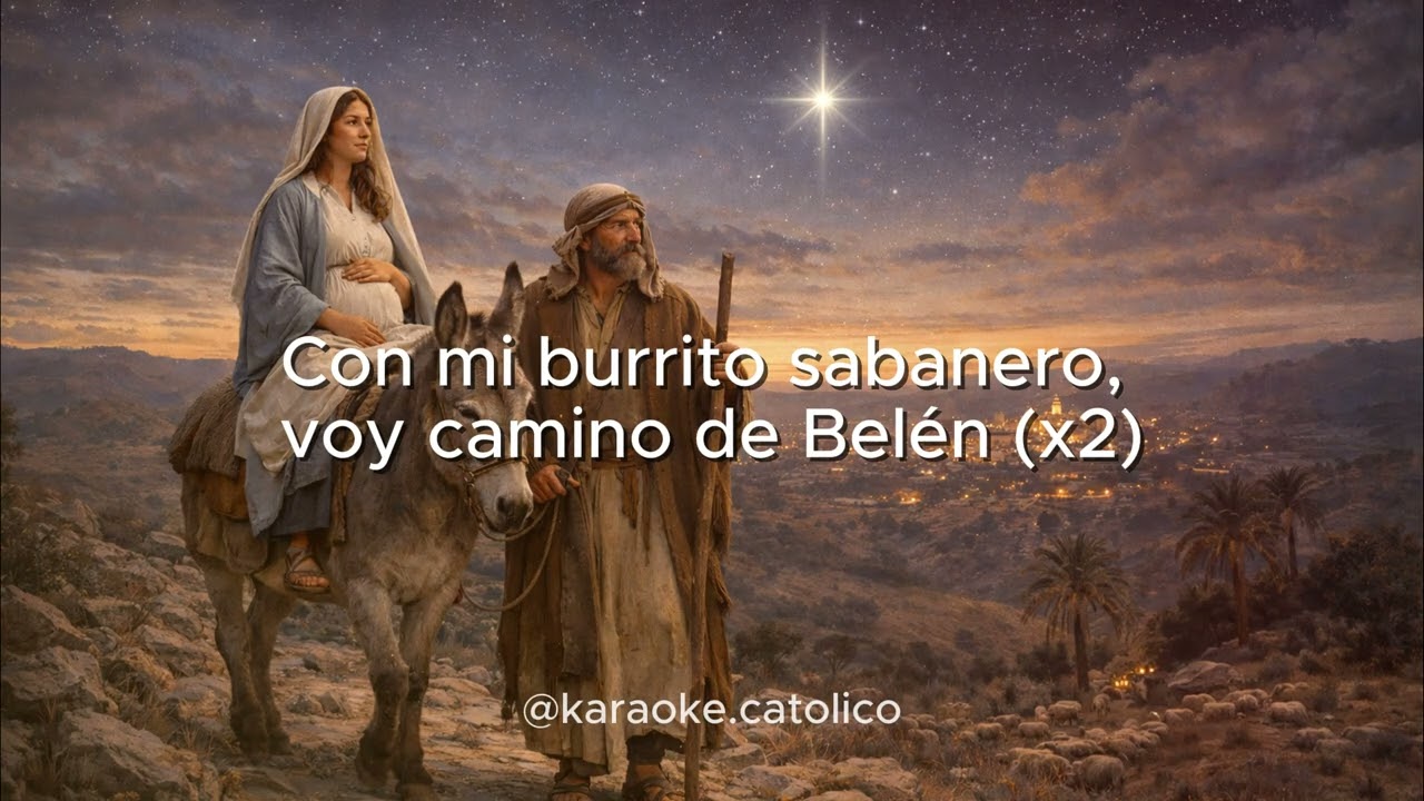 EL BURRITO SABANERO (Villancico tradicional) - Pista instrumental - KARAOKE CATOLICO