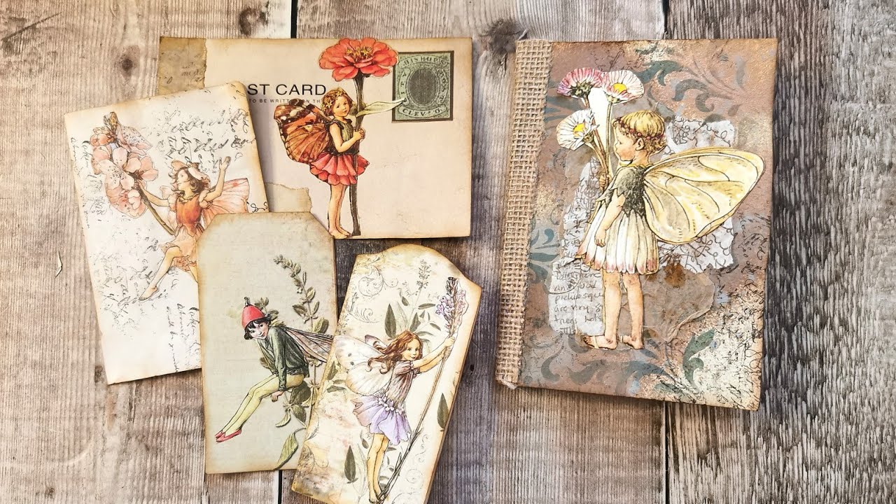Woodland Flower Fairy Project - Making Ephemera - Junk Journal - Facebook Challenge Pt 3