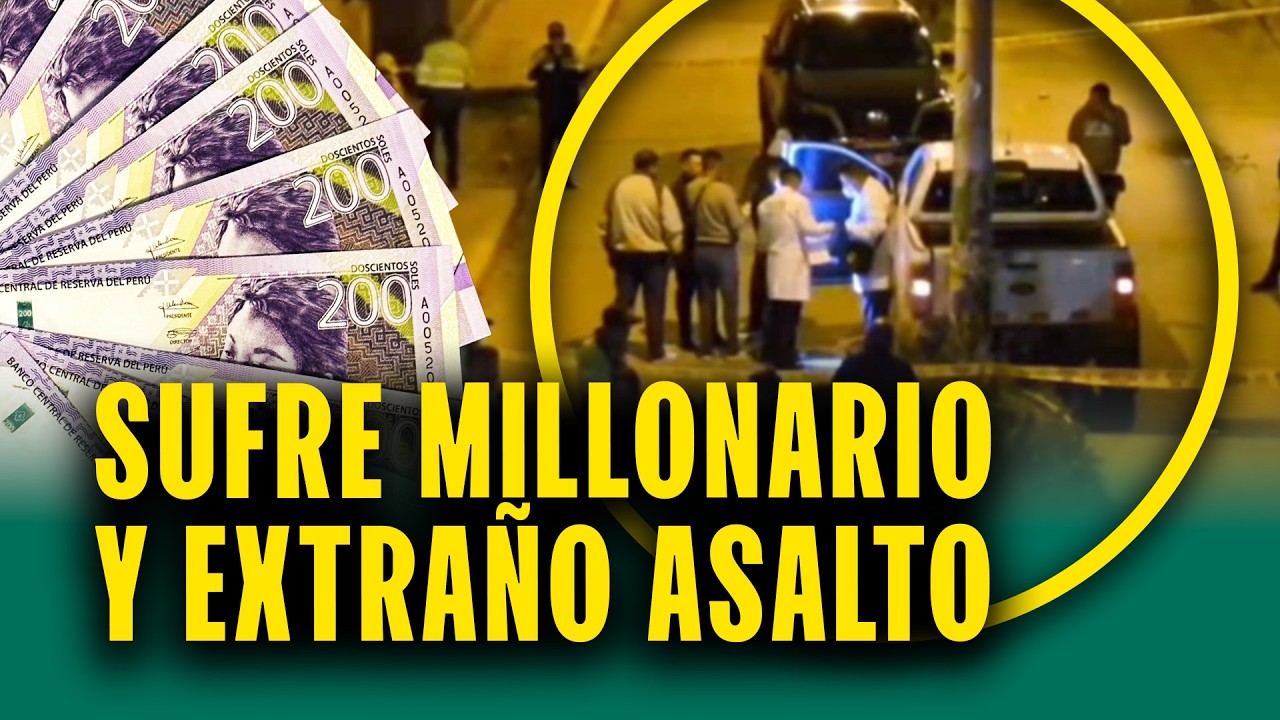 Le chocan, le disparan y le roban: Se llevaron 5 millones de soles y varios kilos de oro