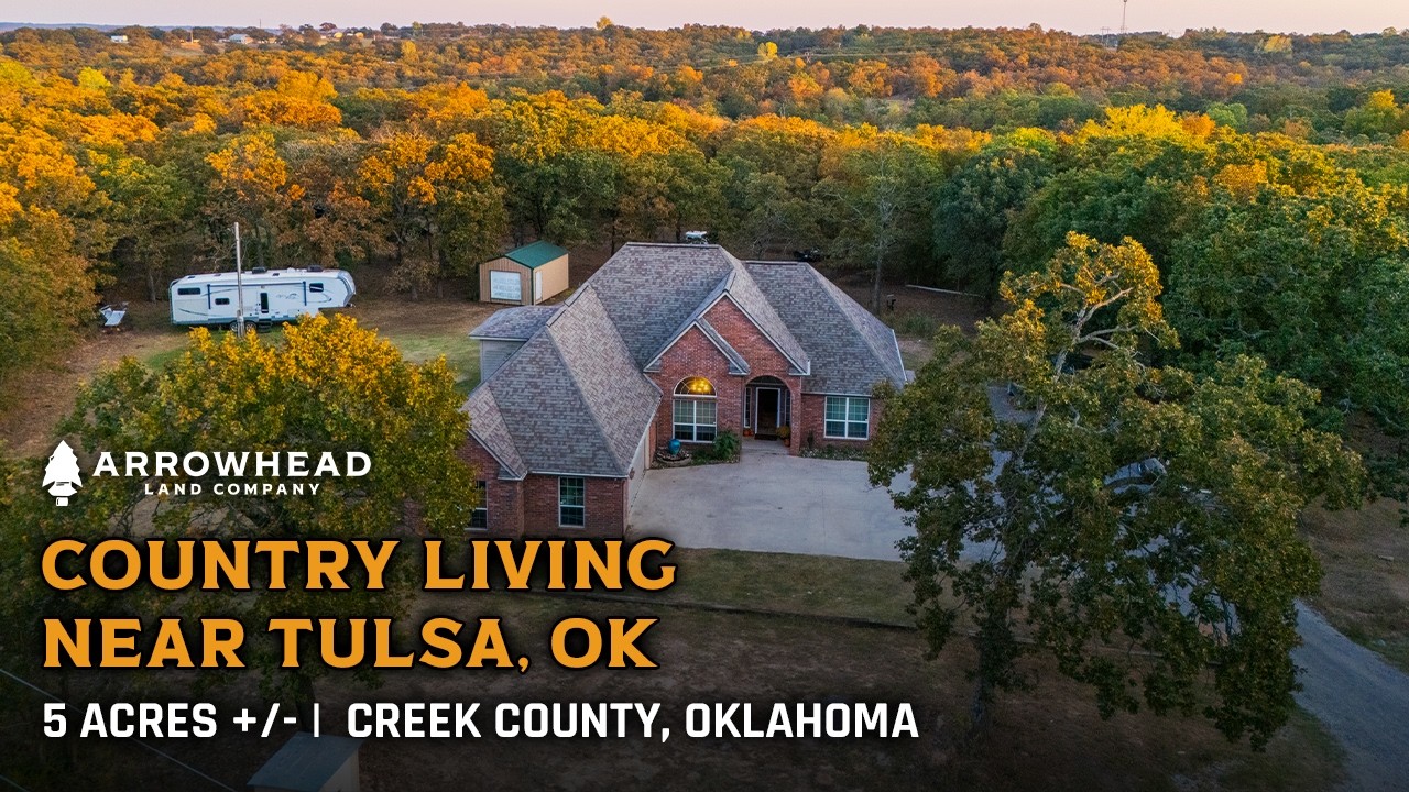LAND FOR SALE: 4 Bed 3.5 Bath Country Home on 5± Acres in Oklahoma