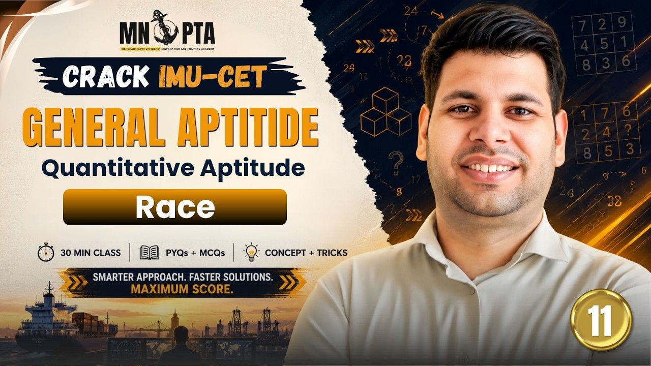 Race Problems | Important PYQs + MCQs | General Aptitude | IMU-CET 2027 | Aarav Sir
