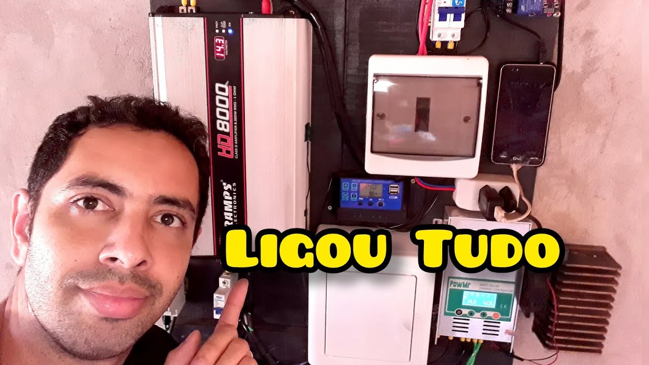 Sistema solar com taramps Hd 8000 tocou tudo