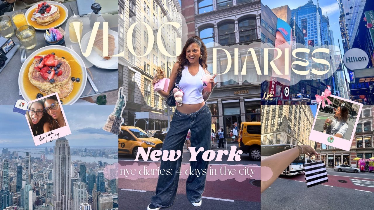 vlog | 4 jours d’été à New York 🗽🎀 shopping, journée événement influence Cerave, rooftop, girls team