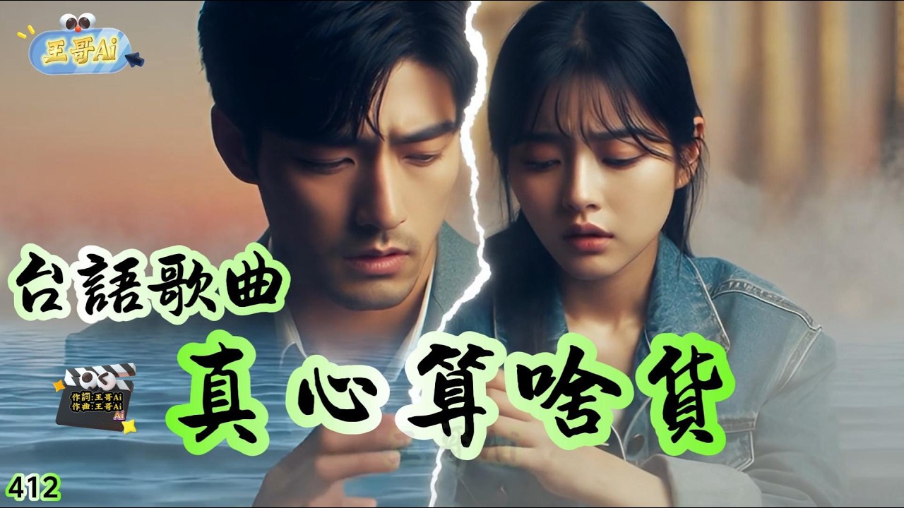 台語歌曲(412.真心算啥貨)是按怎愛過 疼過 最後換來白賊話.是按怎讓過 忍過 你煞做你放手飛.我用青春戇戇陪 感情你講切就 #王哥Ai #原創歌曲 #閩南語流行歌曲 #台語歌曲 #音樂 #ai歌手