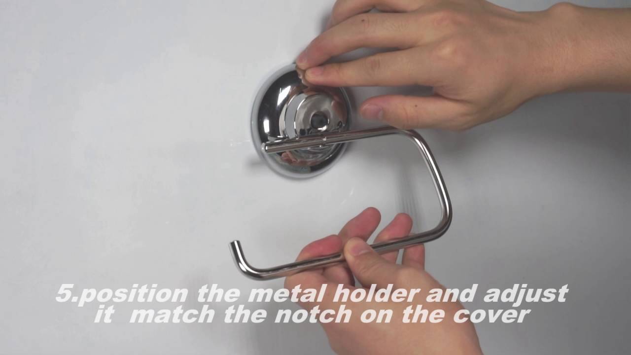 MaxHold suction cup toilet paper holder installation instructions