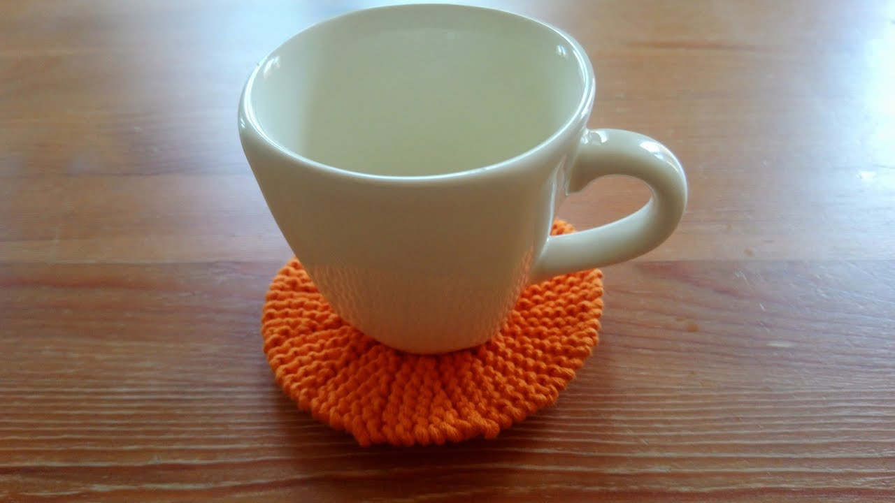 Sous verre au tricot facile à faire