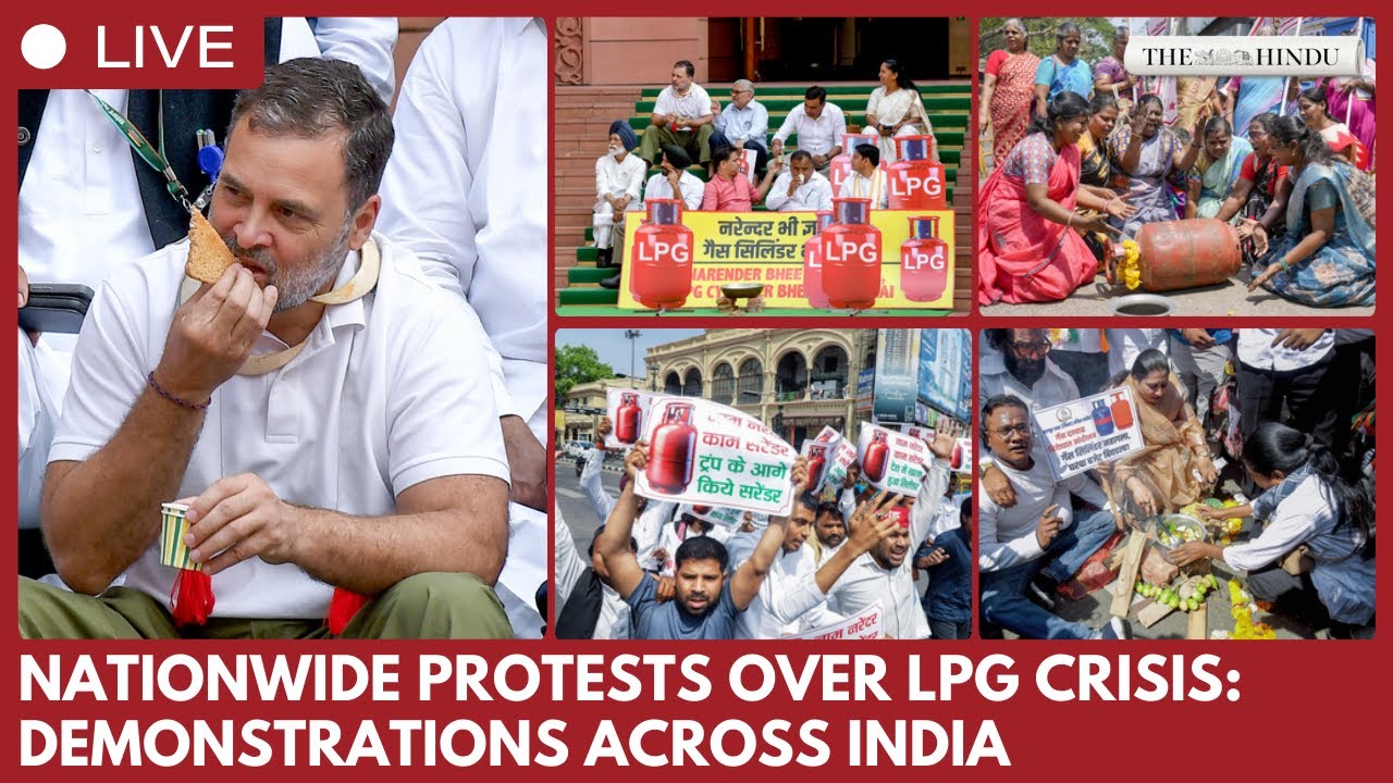 Protests in major cities across India over LPG crisis, demand stable supply and price relief