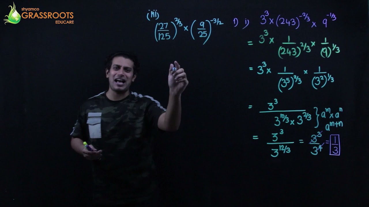 Indices class 9 ICSE  | Exponents Class 9 | ICSE Mathematics | Grade 9 Indices full explanation