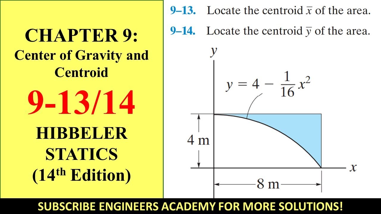 9-13 Center of Gravity and Centroid Chapter 9 ( Hibbeler Statics 14th ed ) Engineers Academy