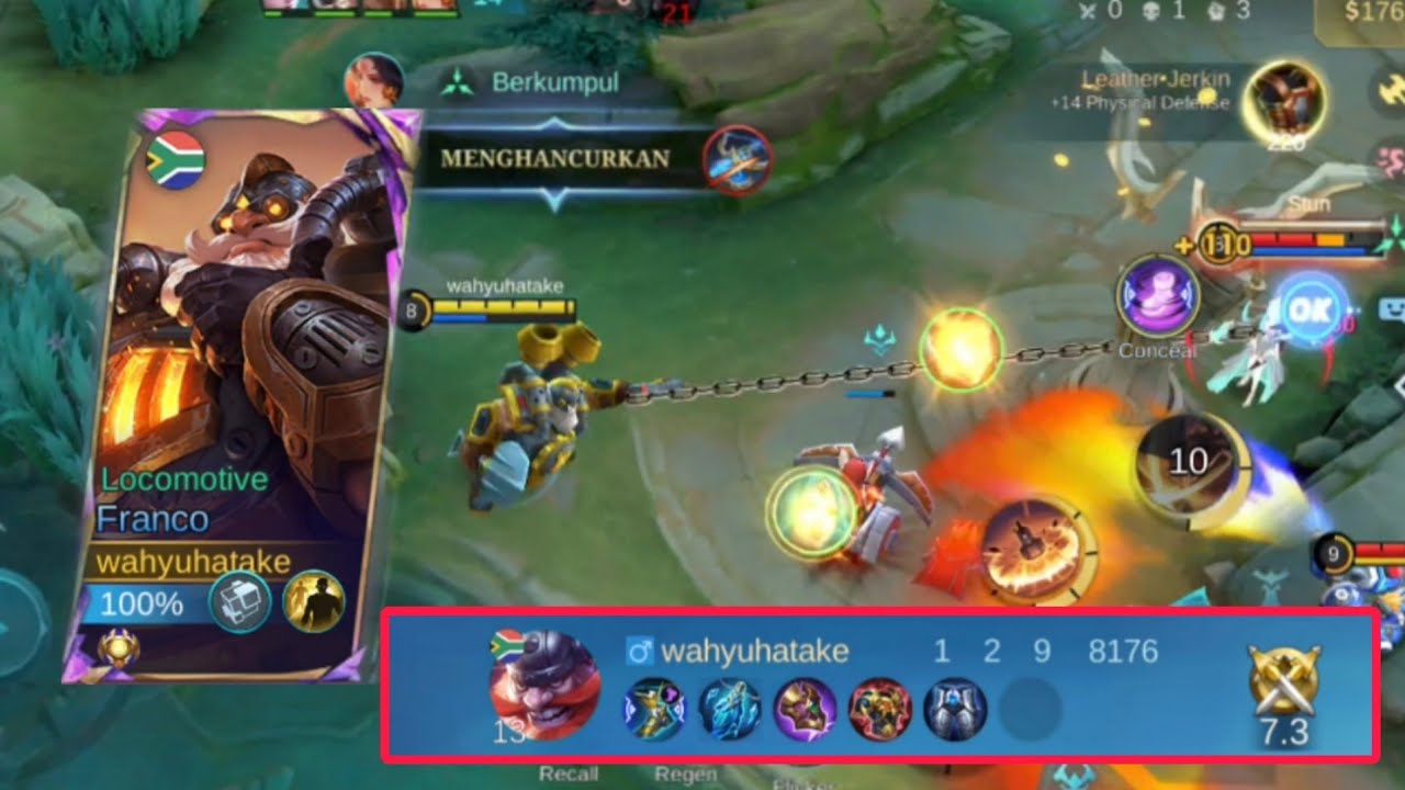 a very deadly hook from king franco at the end of the season | mobile legends